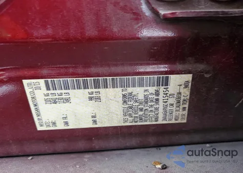 2016 Nissan Maxima 3.5S z USA, uszkodzony, nr VIN 1N4AA6APXGC415454